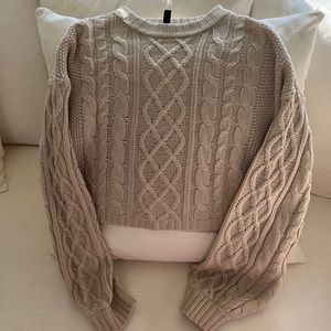 H&M Cable Knit Crop Sweater